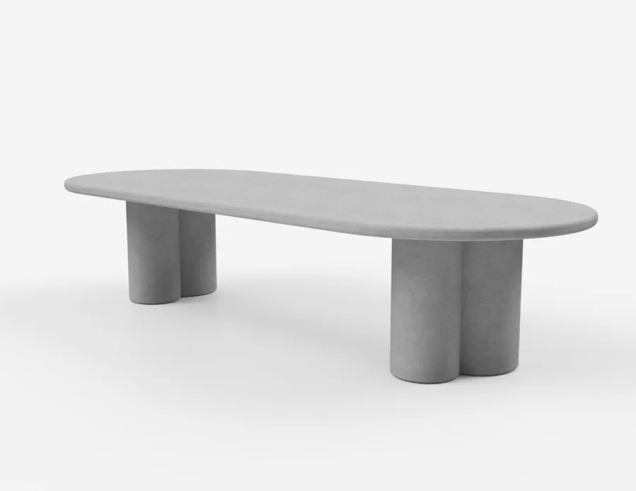 Oval - Pillar table