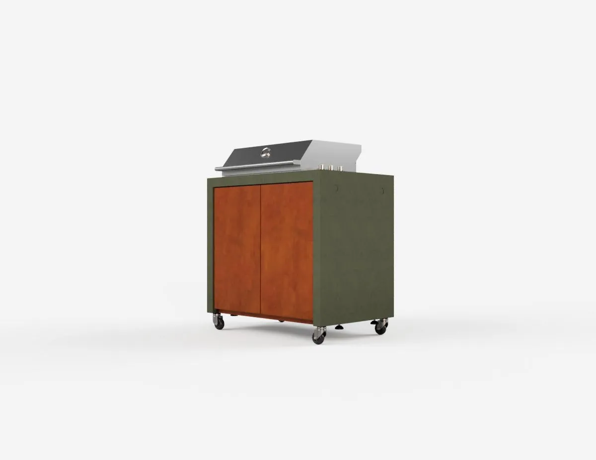 Corten gas bbq unit