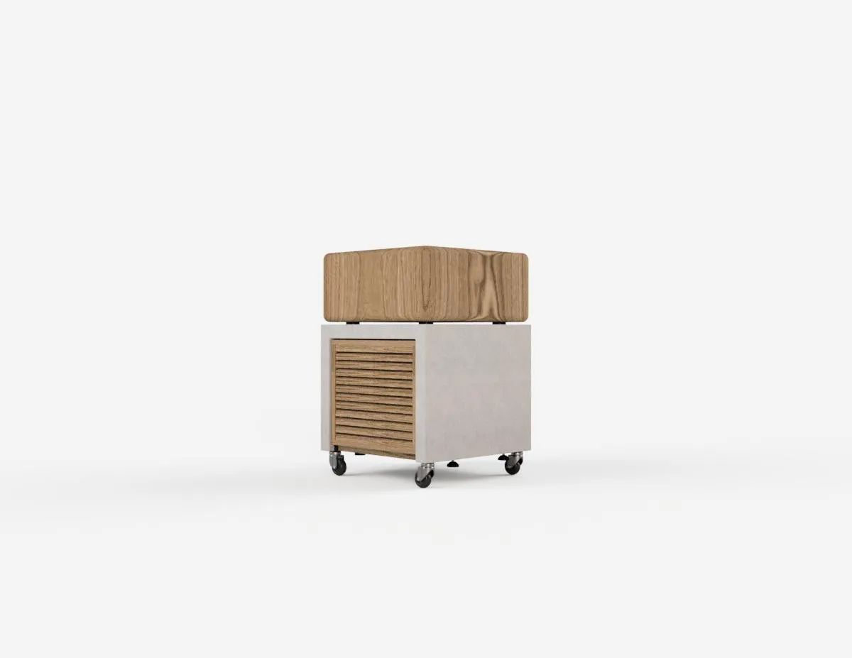 Iroko butcher block unit