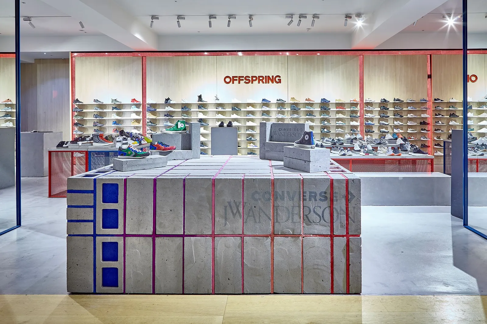 A W+R concrete counter in a shop fit-out, from a W+R project