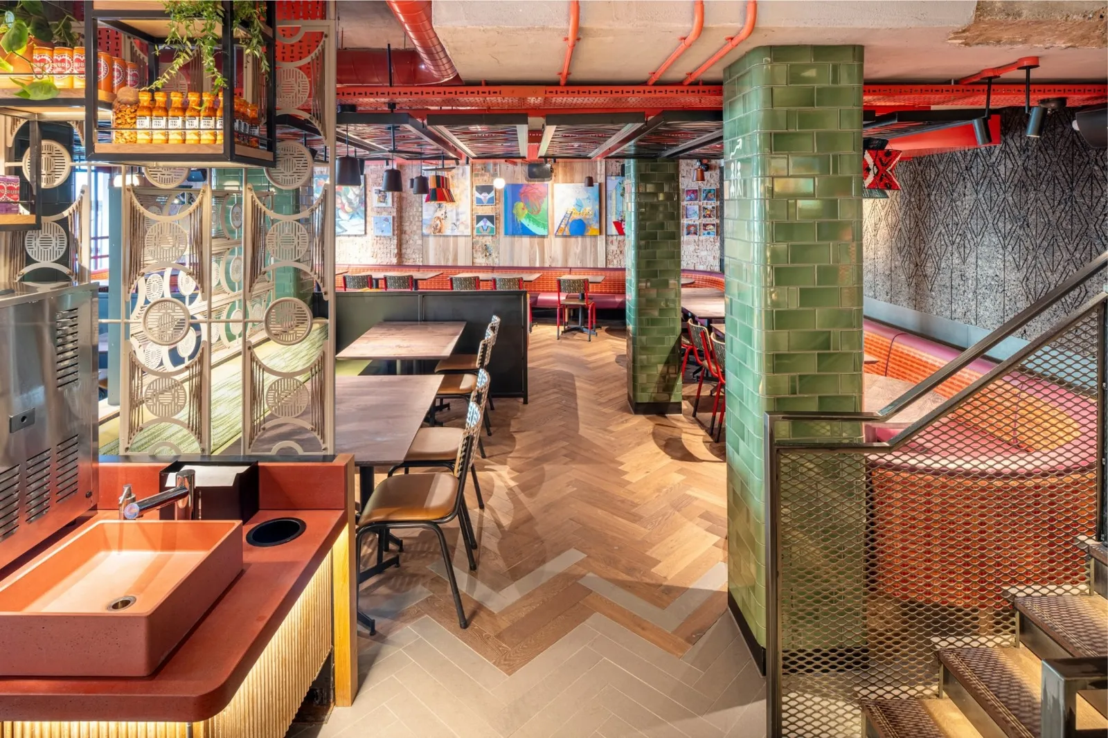 A W+R basin in a restaurant fit-out, from W+R's Instagram